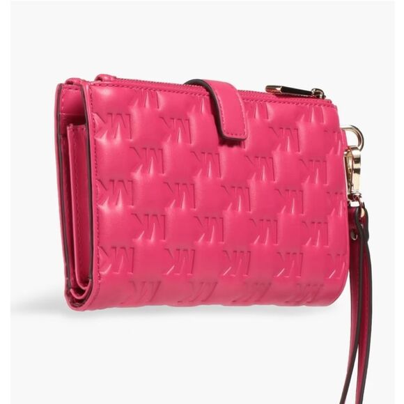 Michael Kors Logo Embossed Faux Leather Wallet - Picture 4 of 11